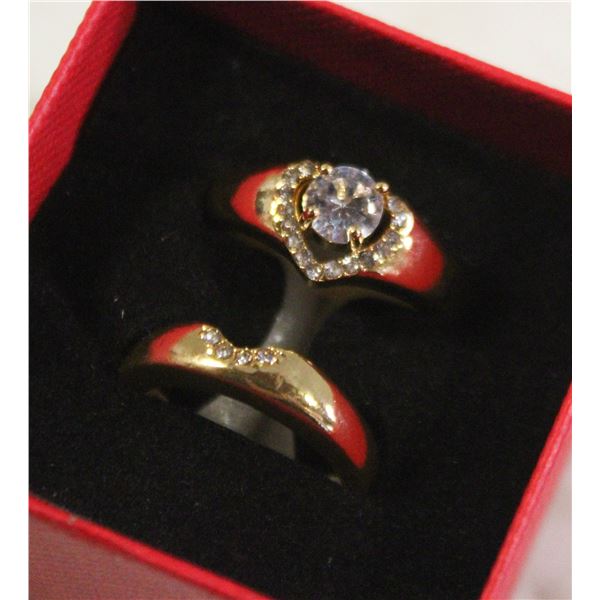 NEW 2PCS/SET RING SET SZ8
