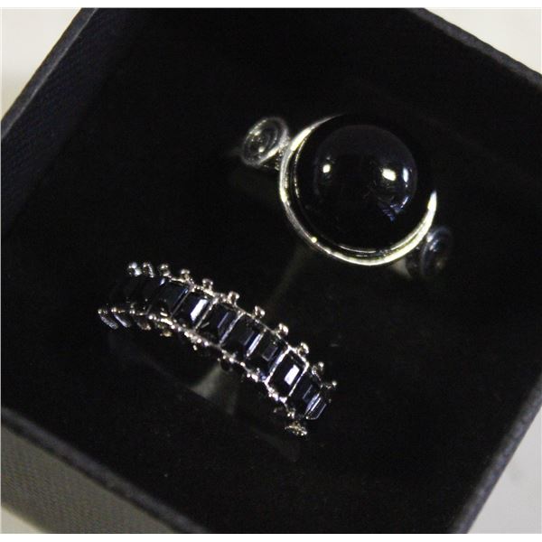 NEW 2PCS MOONSTONE RING SIZE8