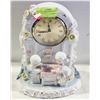Image 1 : VINTAGE PORCELAIN QUARTZ CLOCK 10" X 8"