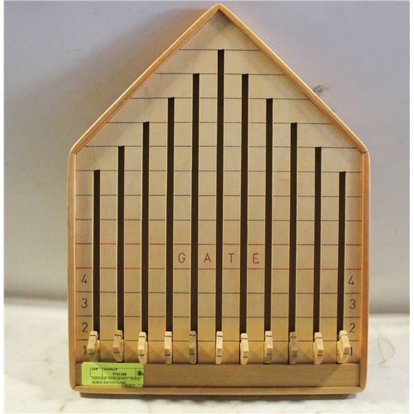 VINTAGE "DON HENRY" WOOD HORSE RACING GAME
