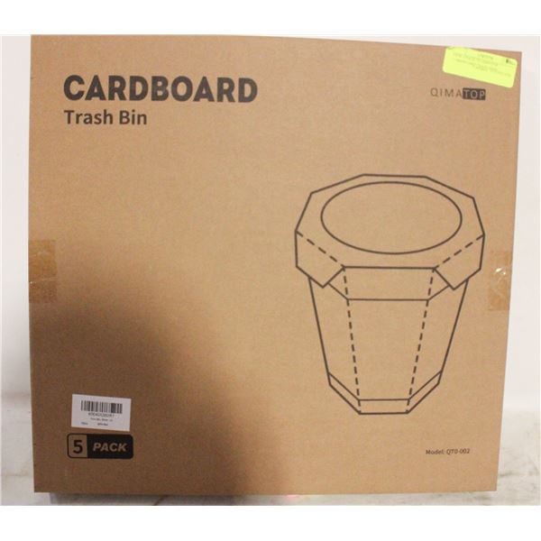 BRAND NEW 5PK CARDBOARD TRASH BIN