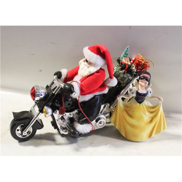 VINTAGE DAN DEE ANIMATED MOTORCYCLE SANTA