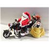 Image 1 : VINTAGE DAN DEE ANIMATED MOTORCYCLE SANTA