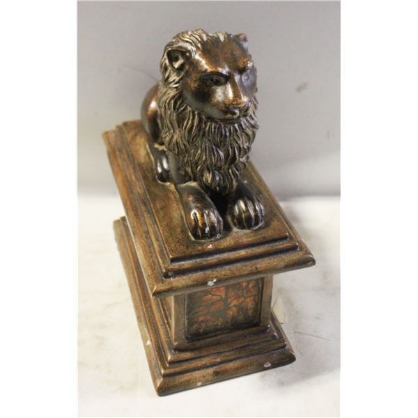 RESIN BRONZED LION DOOR STOP