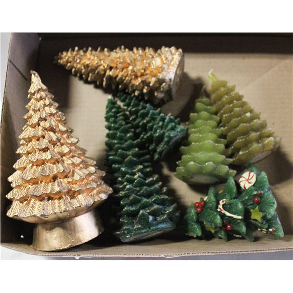 VINTAGE "XMAS TREE" CANDLES- ASSORTED