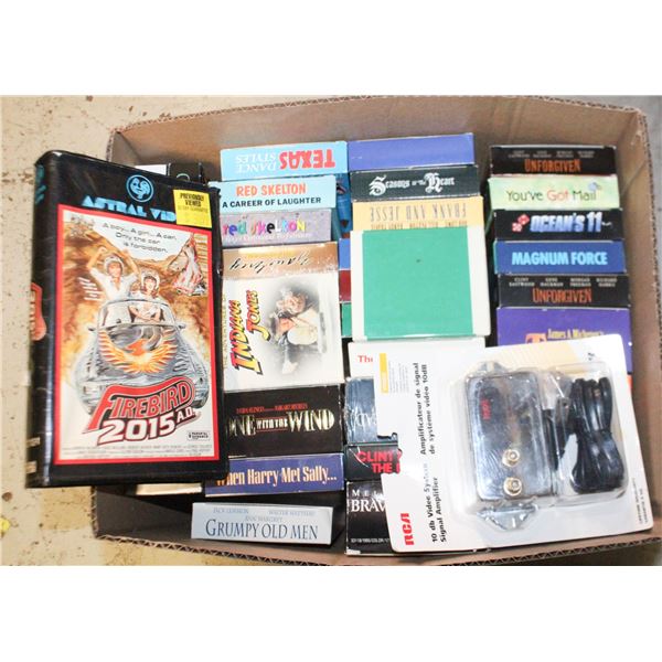 VHS MOVIES- BOX LOT ASSORTED