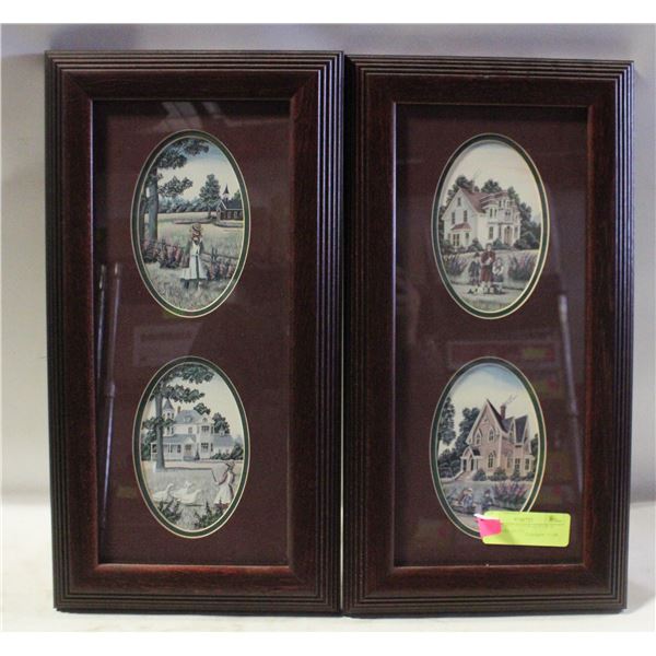 FRAMED ART PRINTS- LOT OF 2- CATHERINE MUNN