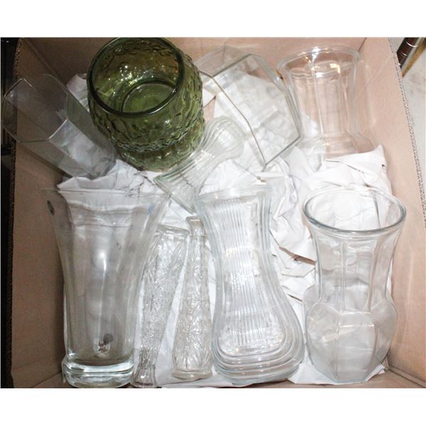 VINTAGE BRODY/HOOSIER/MISC GLASS VASES