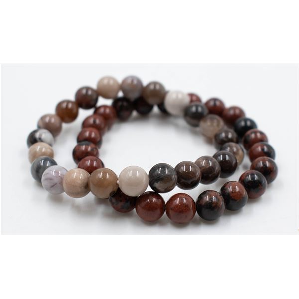 44-NATURAL RED OBSIDIAN & MULTI-PICASSO JASPER