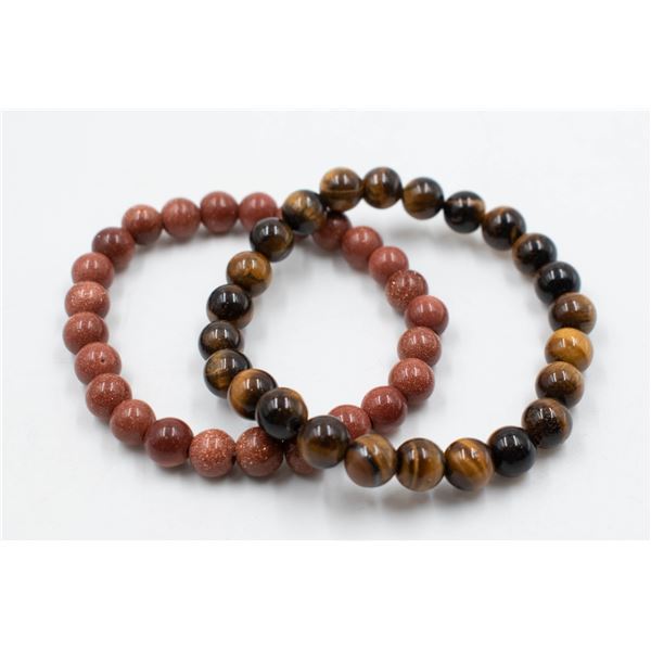 32-NATURAL YELLOW TIGER EYE & GOLD SAND STONE