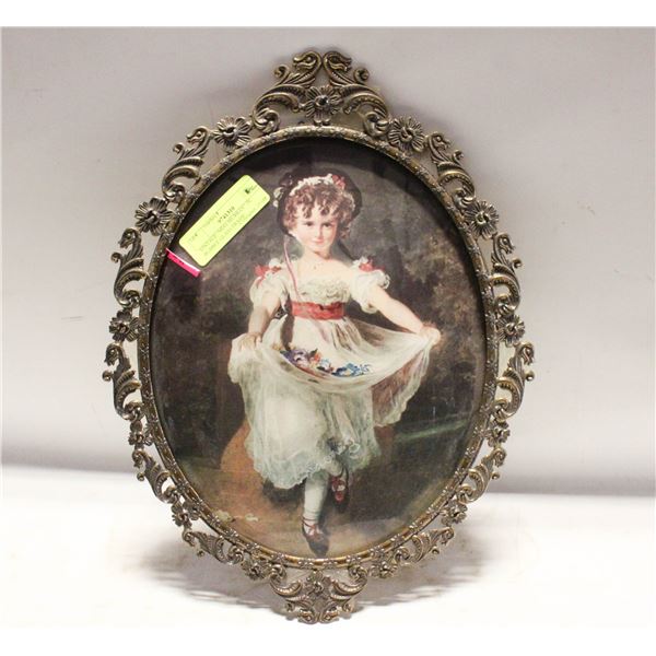 VINTAGE "MISS MURRAY" IN BUBBLE GLASS FRAME