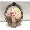 Image 1 : VINTAGE "RED BOY" IN BUBBLE GLASS FRAME