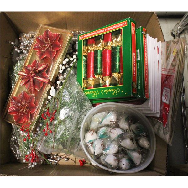 XMAS DÉCOR/NOVELTY ITEMS- NEW IN BOX ASSORTED