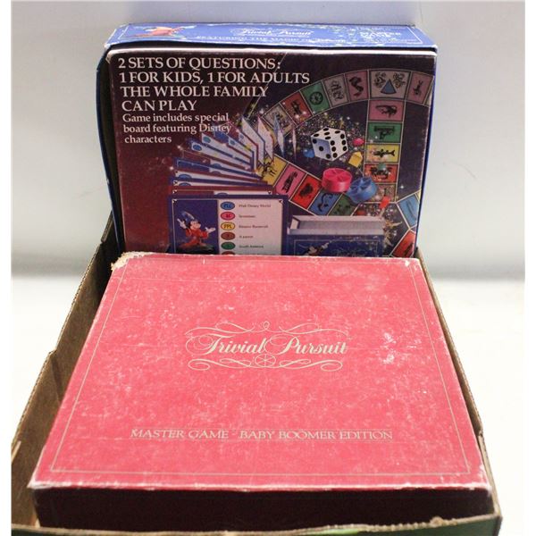 TRIVIAL PURSUIT BOARD GAMES ASSORTED