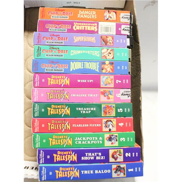 WALT DISNEY VHS HOME VIDEOS- SET OF 12