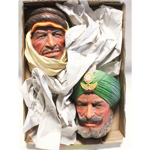 BOSSONS HEADS- MADE IN ENGLAND- SET OF 2