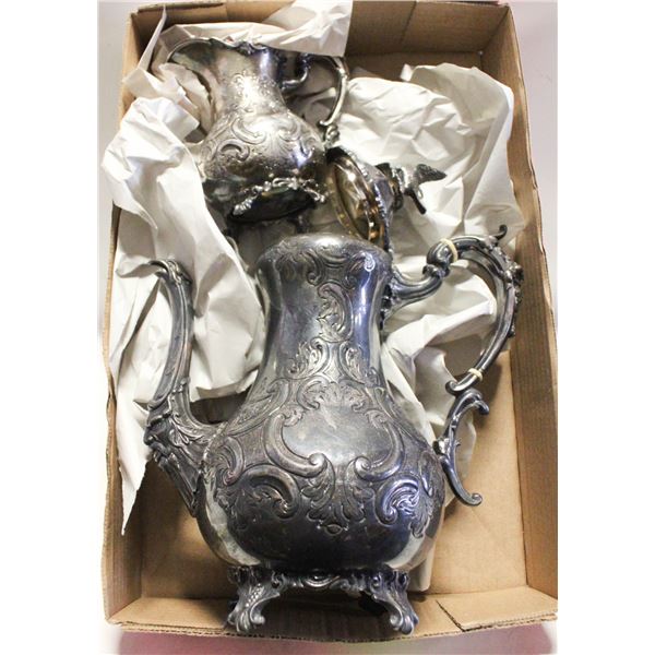 CAVENDISH METAL WARE COFFEE POT & CREAMER