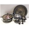 Image 1 : VINTAGE METALWARE SERVING PIECES