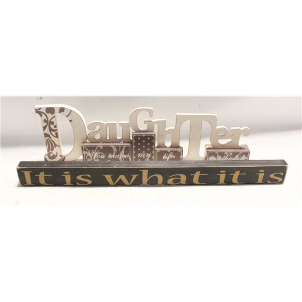 WOOD INSPIRATIONAL DÉCOR ASSORTED