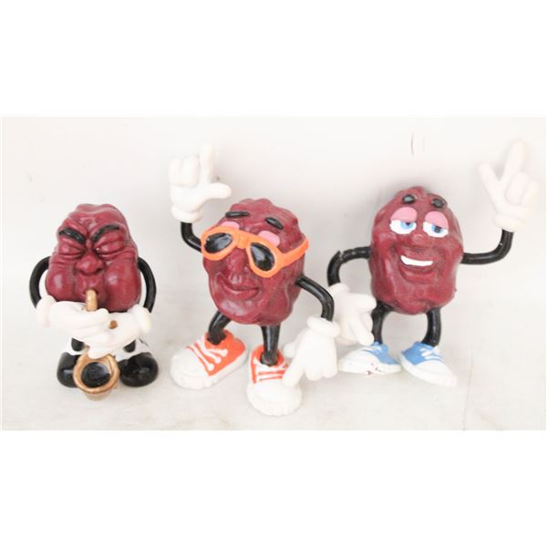 VINTAGE 80'S CALIFORNIA RAISINS PLASTIC FIGURES