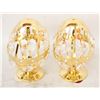 Image 1 : 2 NEW GOLD-PLATED AUSTRIAN CRYSTAL EGGS