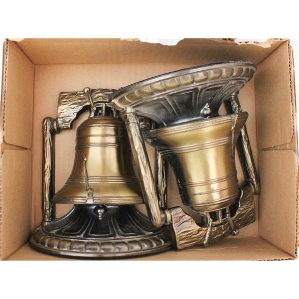 1974 METAL "LIBERTY BELL" BOOKENDS