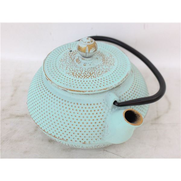 BRONZE METAL TEAPOT W/STEEPER