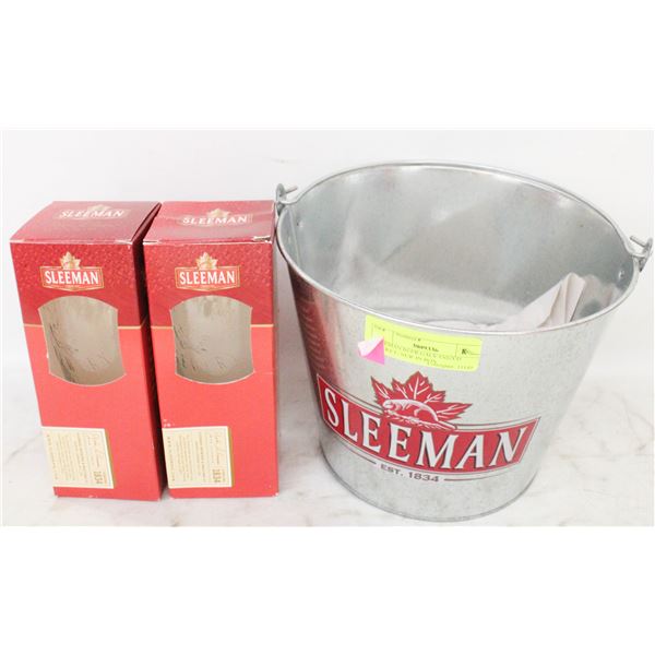 SLEEMAN BEER GALVANIZED BUCKET- NEW IN BOX