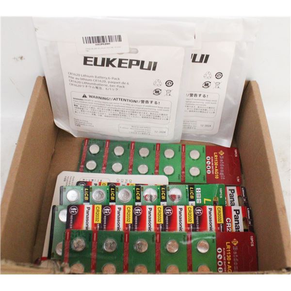 72-PIECE COIN BATTERY LOT 18X CR2032 17X CR1620