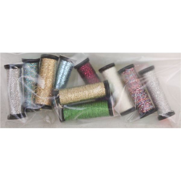 10 SPOOLS METALLIC THREAD