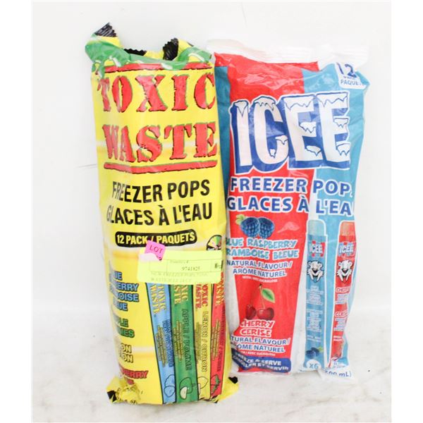 NEW FREEZER POPS TOXIC WASTE/ICEE 24 CT