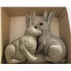 Image 1 : VINTAGE PLASTIC GARDEN RABBITS- SET OF 2