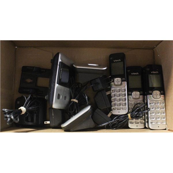 SET OF FOUR VTECH CORDLESS PHONES