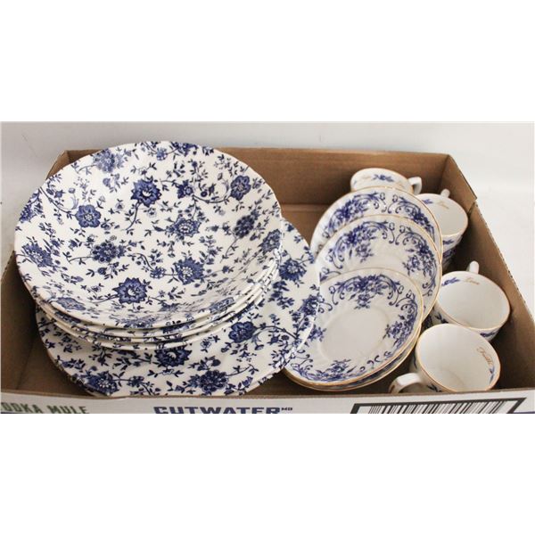 ROYAL WESSEX FLORAL BLUE STONEWARE DISHES