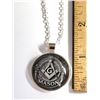 Image 1 : 16)  SILVER TONE GLASS DOMED FREE