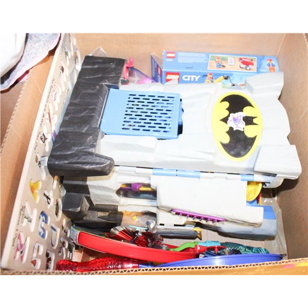 BATMAN AND ASSORTED TOYS- BOX LOT
