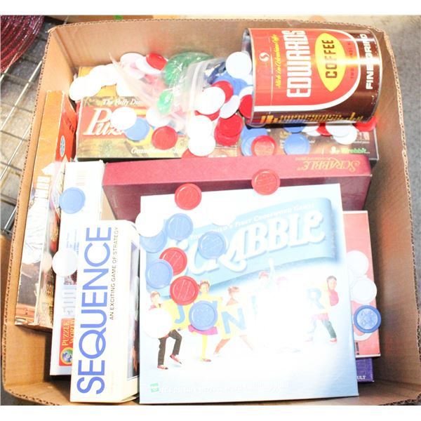 VINTAGE CHILDRENS GAMES/PUZZLES BOX LOT