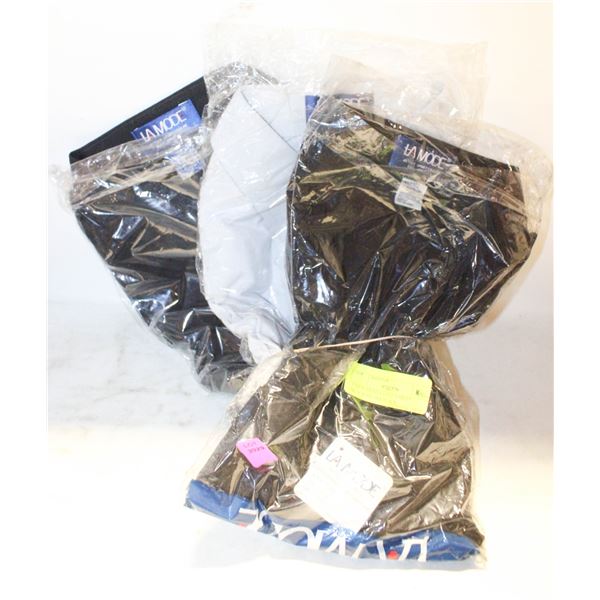 3 NEW MENS L GOLF SHIRTS BLACK/SILVER/BLACK