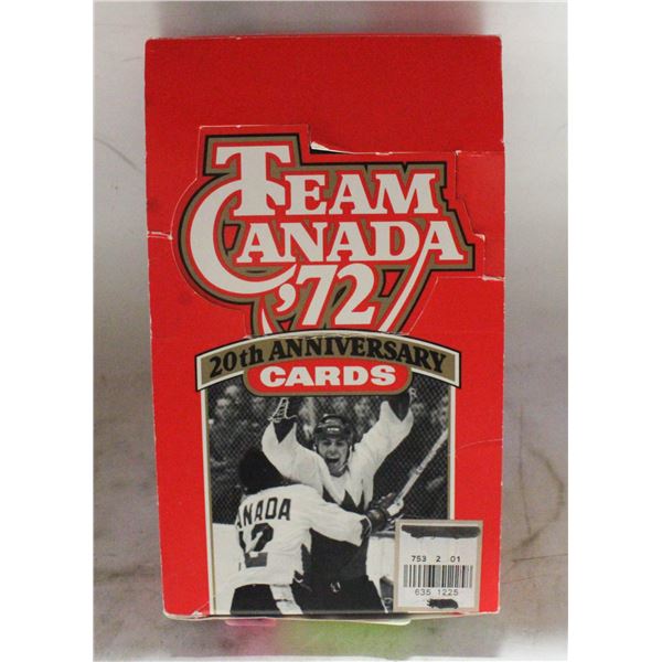 BOX WITH 17 PACKS UNOPENED VINTAGE HOCKEY CARDS