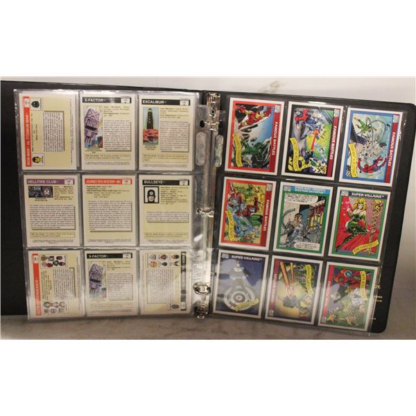 BINDER OF 1990 MARVEL CARDS