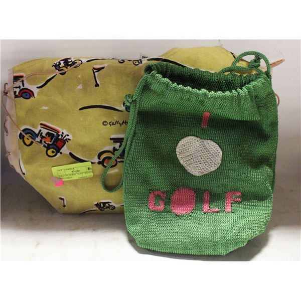 SALLY HUSS BAG "GOLF FRIENDS" WITH GREEN