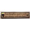 Image 1 : DECORATIVE WOOD WALL PLAQUE- 26" X 6"