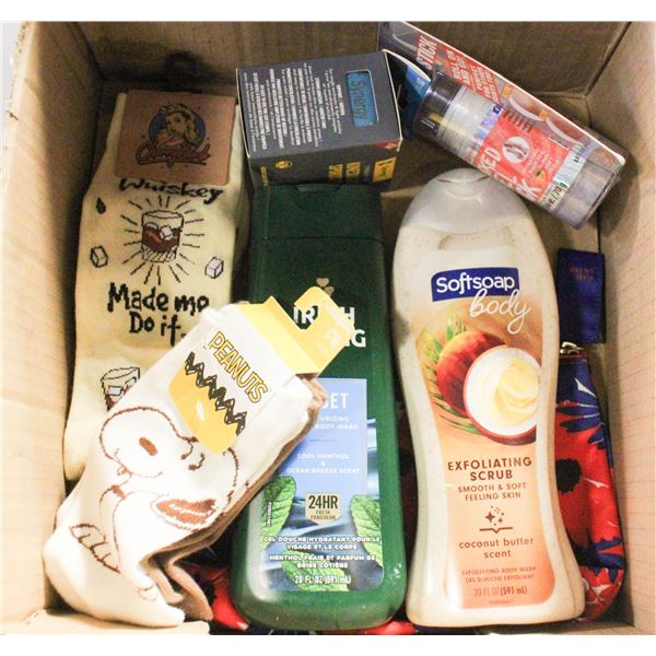 ESTATE NEW BODY WASH, SOCKS, HEEL CARE
