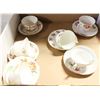 Image 1 : VINTAGE 6 PAIRS FLORAL BONE CHINA