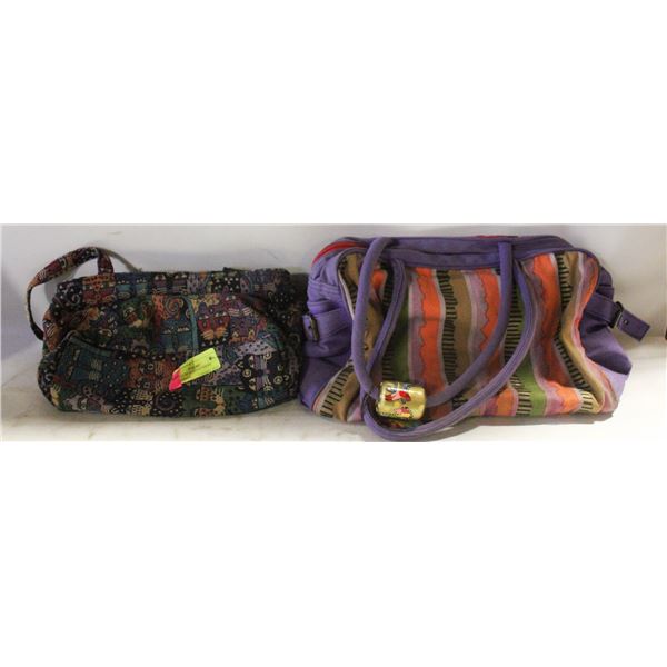 2 LAUREL BURCH CAT THEME PURSES/BAGS