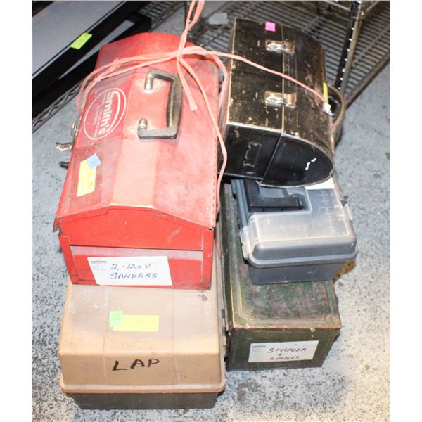 LOT OF 5 TOOLBOXES