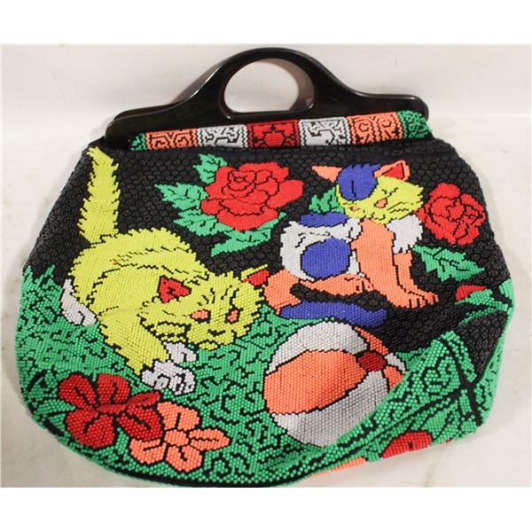 CAT THEAM BEADED HANDBAG
