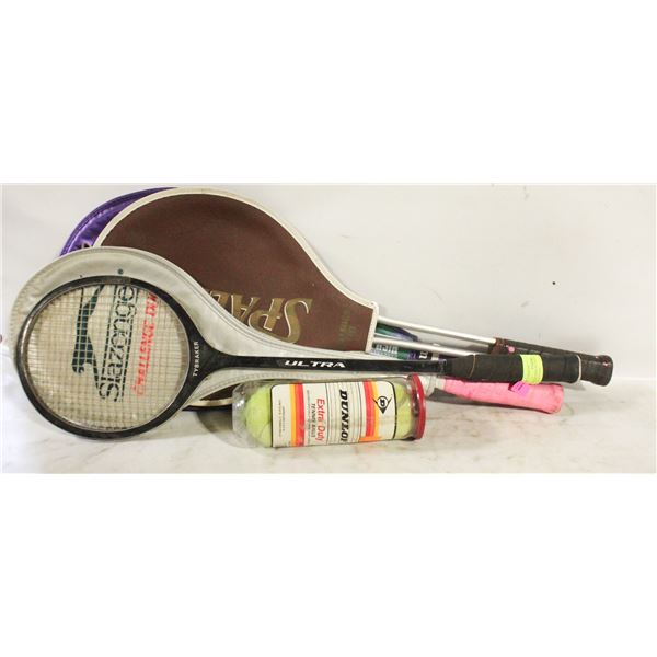 COLLECTION OF LADIES TENNIS RACKETS AND