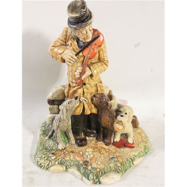 STONEWARE FIGURE TITLED CANINE CHORUS