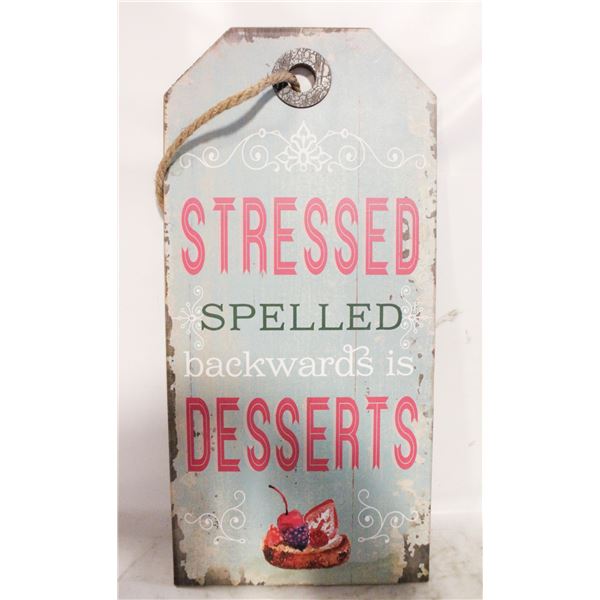 WOODEN DESERTS WALL PLAQUE 25"X12"